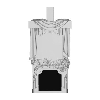 3D памятник из гранита Форма №608